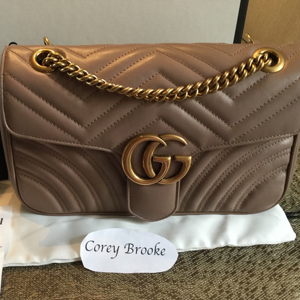 Gucci matelassé leather shoulder bag -  Beige